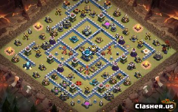 town hall 13, war/trophy base layout #2768