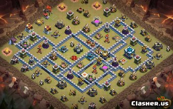 town hall 13, war/trophy base layout #2770