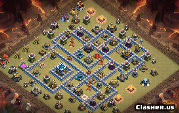 town hall 13, war/trophy base layout #2773