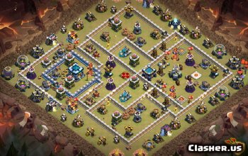 town hall 13, war/trophy base layout #2776