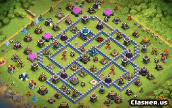 town hall 13, war/trophy base layout #2801