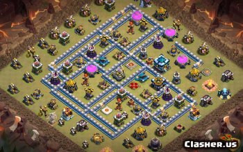 town hall 13, trophy/war base layout #2803