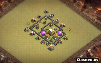 town hall 4, farming base layout #2806