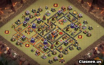 town hall 10, trophy/war base layout #2818