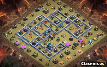 town hall 13, war/trophy base layout #2928