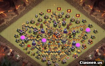 town hall 10, funny/hybrid/trophy base layout #2930