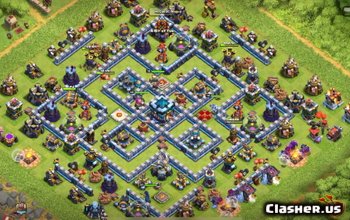 Clash of Clans TH13-basisindelingen en oorlogskaarten - v407 #3019