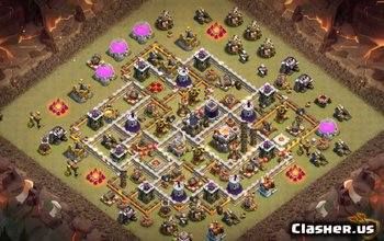 Clash of Clans TH11-basislay-outs en kaarten - Oorlog/trofee #3025