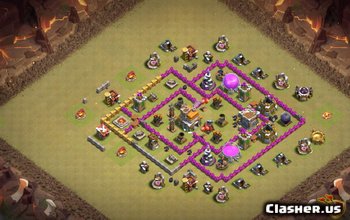 TH7 Farming og Trophy Base Layouts for Clash of Clans #3046