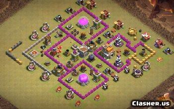 TH7 Clash of Clans Base Layouts: Farming and Trophy Maps #3047