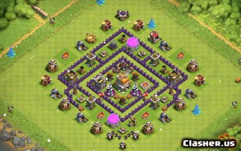 TH7 Base Layouts for Clash of Clans: War & Trophy Maps #3060