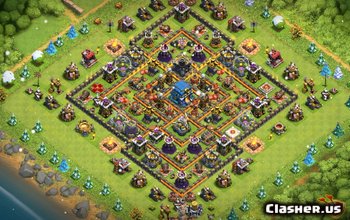 TH12 Farming/Trophy Base - Clash of Clans Diamond Stronghold #3062