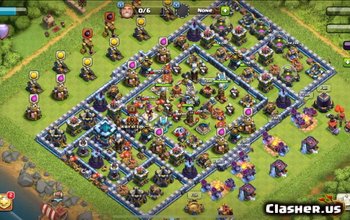 TH13 Clash of Clans Base Layouts & Maps - War & Trophy #3129