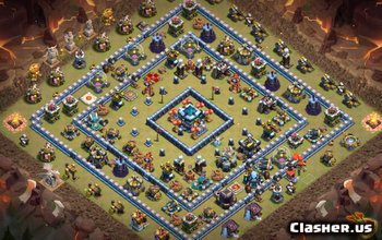 Aspecte de bază TH13 pentru Clash of Clans: Trophy & Farming Maps #3201