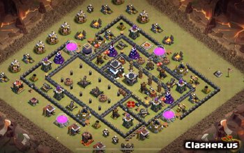 TH9 Clash of Clans Base Layouts: War, Trophy & Home Map #3232