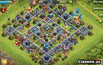 TH13 Base Layouts for COC: Trophy, War & Home Village #3371