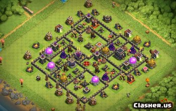 TH9 Clash of Clans Base Layouts - War & Trophy Maps #3377