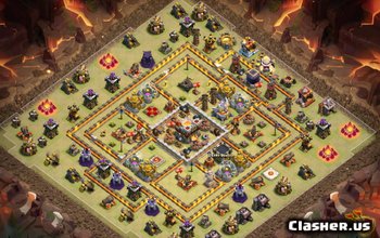 Aspecte de bază TH11 pentru Clash of Clans: War & Trophy Maps #3422