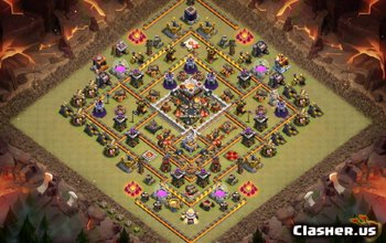 TH11 Clash of Clans-basisindelingen: Oorlogs- en trofeekaarten #3476