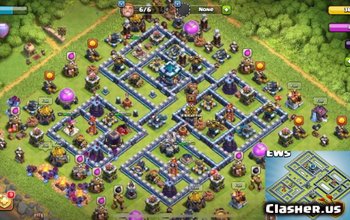 TH13 Clash of Clans-basisindelingen - Oorlogs- en trofeekaarten #3479