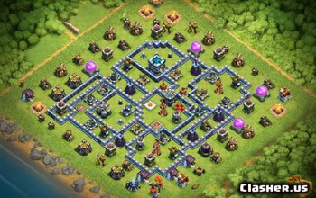 TH13 Base Layouts for Clash of Clans: Trophy & War Maps #3535