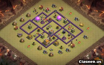 TH7 Base Layouts for Clash of Clans: War, Trophy, Farming #3537