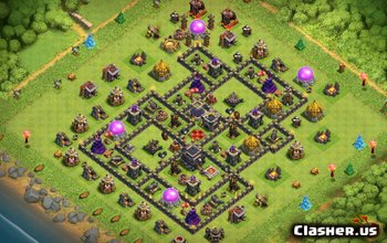 TH9 Clash of Clans Base Layouts: War & Trophy Maps #3545