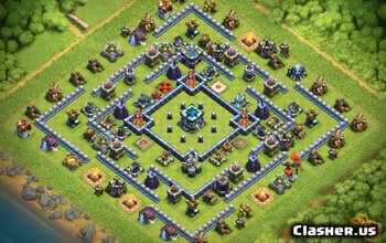 TH13 Trophy Base Layouts & Maps for Clash of Clans #3547