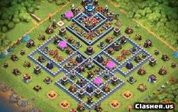 TH13 Clash of Clans Base Layouts & Maps - War/Trophy #3590