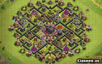 Clash of Clans TH9 Base Layouts: War, Trophy & Farming Maps #3628