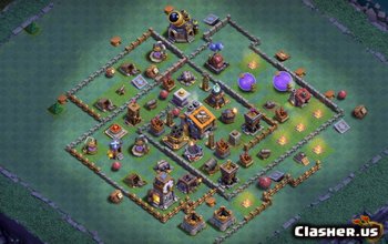 Базовые макеты Clash of Clans TH9 и BH9 — Pushing Maps v39 #3631