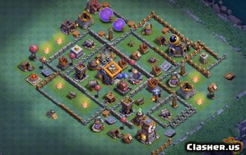 Базовые макеты и карта трофеев Clash of Clans BH9 — v40 № 3632