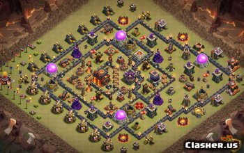 TH10 Clash of Clans Base Layouts pentru War & Trophy Maps #3662