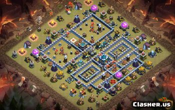 Clash of Clans TH13 Base Layouts: War, Trophy & Hybrid Maps #3687