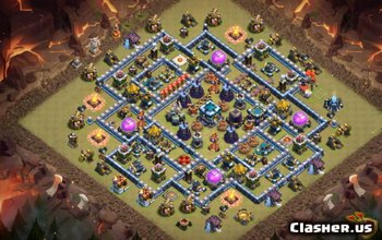 TH13 Clash of Clans-basisindelingen: landbouw- en trofeekaarten #3692