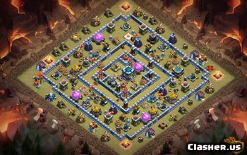 TH13-basisindelingen voor Clash of Clans - Farming en Trophy #3695