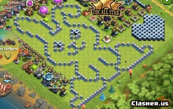 TH13 Baslayouter för Clash of Clans: Fun & Progress Maps #3703