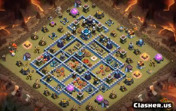 Clash of Clans TH13 Base Layouts: War & Trophy Maps v596 #3746