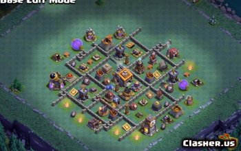 Планы и карты баз Clash of Clans BH9 — Руководство для Зала строителей 9 № 3756