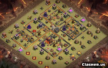 Aspecte și hărți de bază TH10 Clash of Clans - Război și trofeu #3759