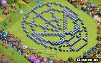 TH13 Clash of Clans Baslayouter och kartor - Spiderman Style #3798