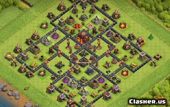 TH10 Base Layouts for Clash of Clans: Trophy & Farming Maps #3806