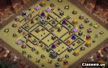 TH9 War/Trophy Base Layouts for Clash of Clans - Maps 2023 #3823