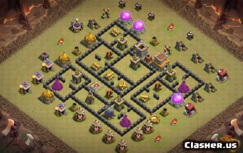 TH8 Base Layouts for Clash of Clans - War & Trophy Maps #3826