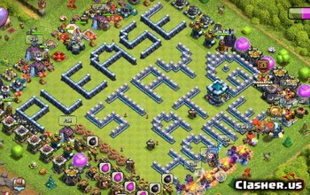 TH13 Clash of Clans Baslayouter och kartor - Håll dig säker hemma #3829