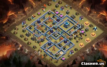 Top Clash of Clans TH13 Base Layouts & War Maps - V629 #3841
