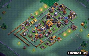 Базовые макеты и карты Clash of Clans Builder Hall 7 v31 #3866