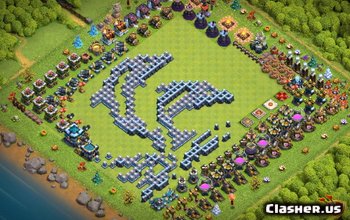 TH13 Fun Troll Base Layouts for Clash of Clans - Dolphins #3894