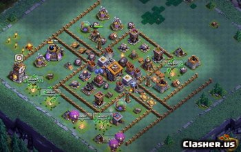 Базовые макеты и карты Clash of Clans BH9: лучшие дизайны v56 № 3903