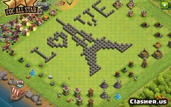 Clash of Clans TH8 Fun Troll Base Layouts & Maps #3942